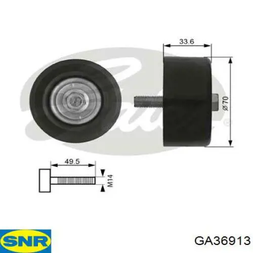 Паразитный ролик приводного ремня SNR GA36913 цена, от 18.65 USD