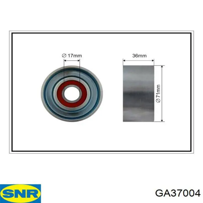 Роликовий модуль натяжителя ремня SNR GA37004 цена, от 75.07 USD