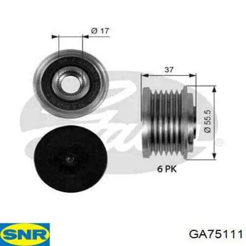 Инерционный шкив SNR GA75111 цена, от 29.91 USD