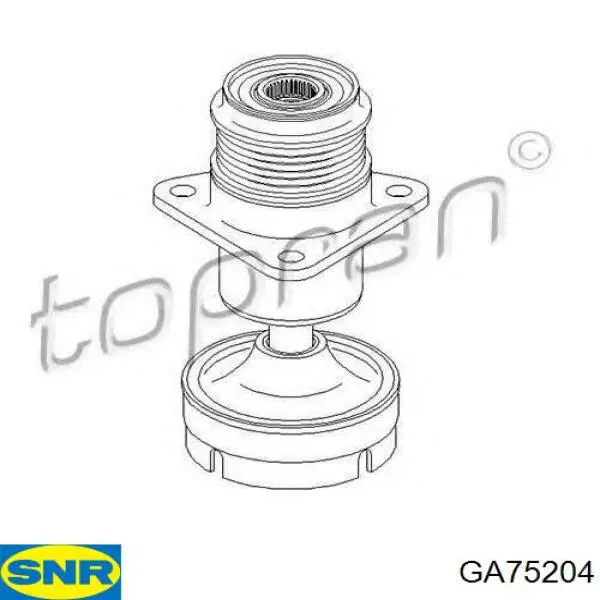 Инерционный шкив SNR GA75204 цена, от 131.58 USD