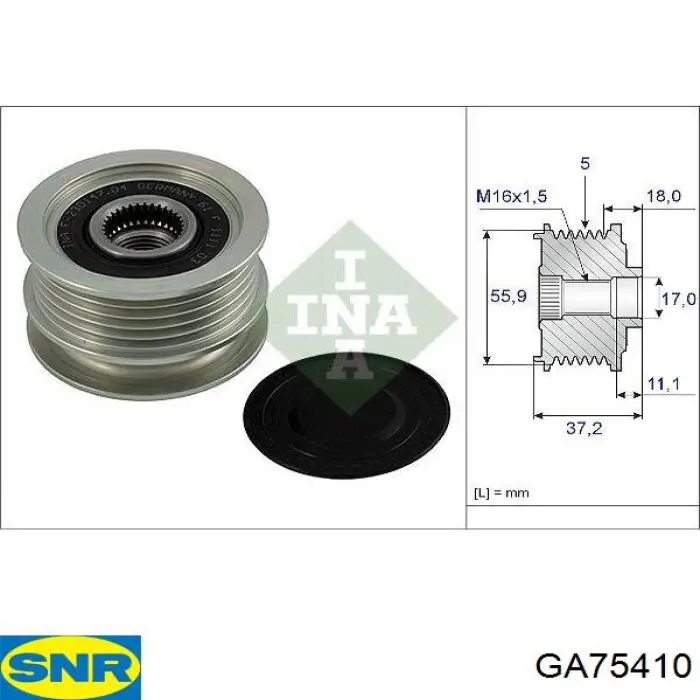 GA754.10 SNR шкив генератора