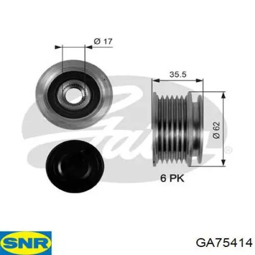 Инерционный шкив SNR GA75414 цена, от 27.69 USD