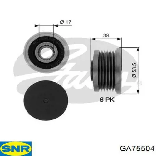 Инерционный шкив SNR GA75504 цена, от 30.72 USD