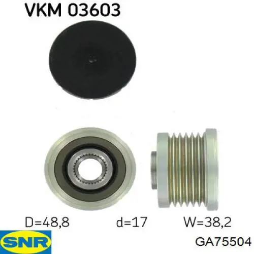 Купить GA75504 SNR Шкив ремня генератора