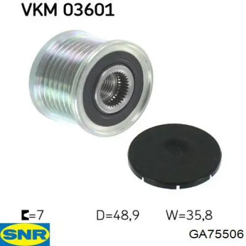Шкив генератора GA75506 SNR
