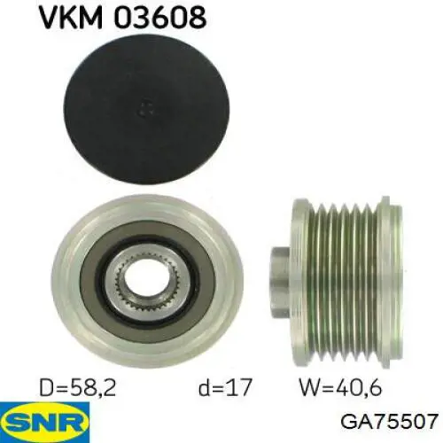 Инерционный шкив SNR GA75507 цена, от 31.72 USD