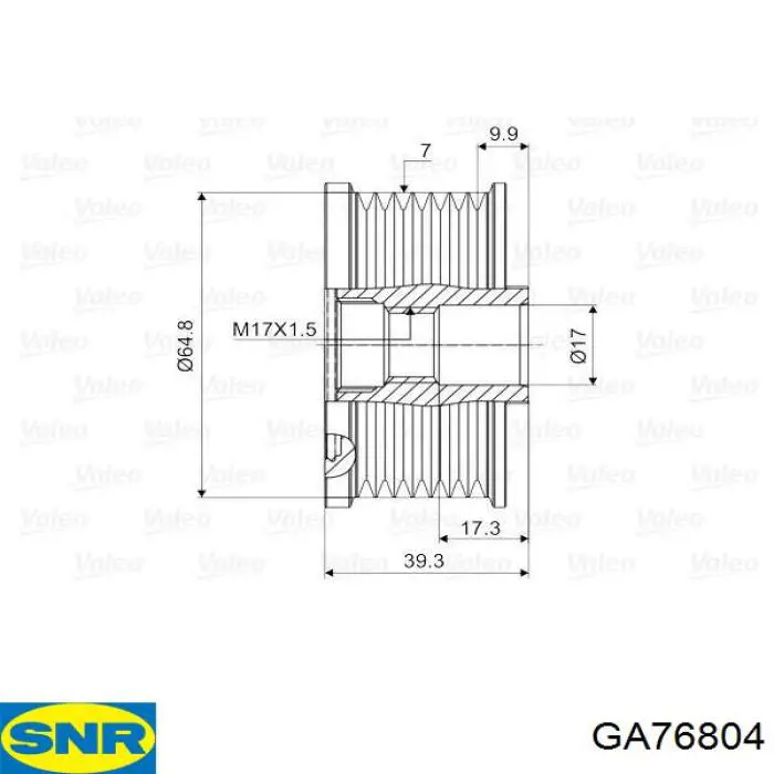 Инерционный шкив SNR GA76804 цена, от 33.24 USD
