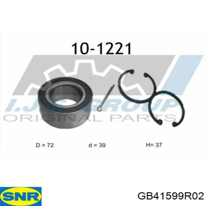 Подшипники задней ступицы SNR GB41599R02 цена, от 20.84 USD