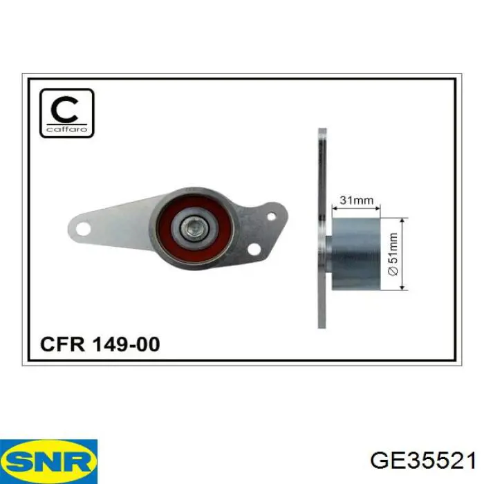 Купить GE35521 SNR Ведуший ролик ГРМ