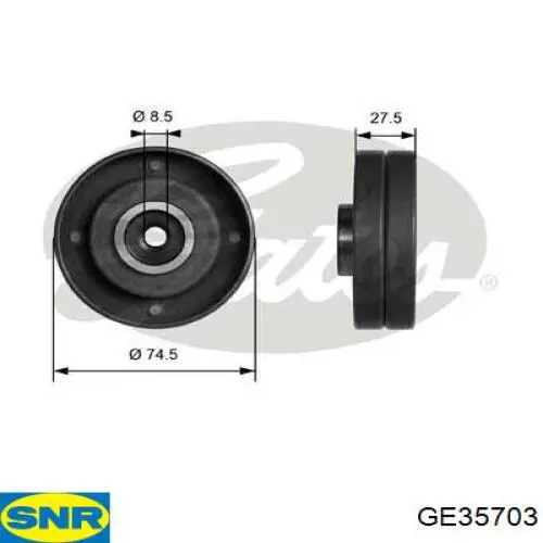 Обводной ролик ремня ГРМ SNR GE35703 цена, от 24.14 USD