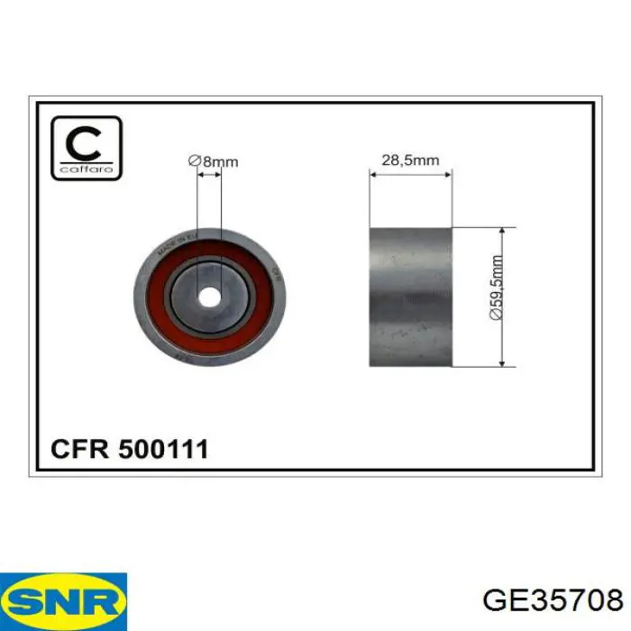 Купить GE35708 SNR Ролик натяжителя газораспределительного ремня