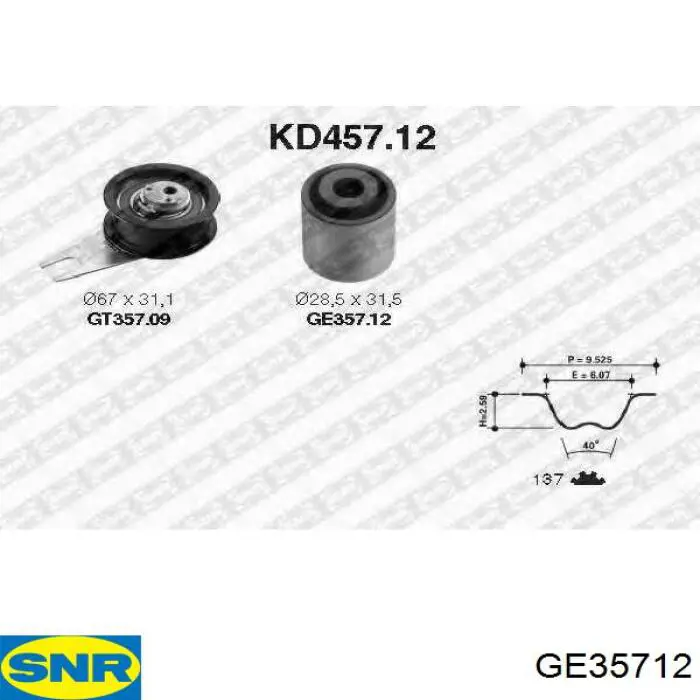 Купить GE35712 SNR Ведуший ролик ГРМ