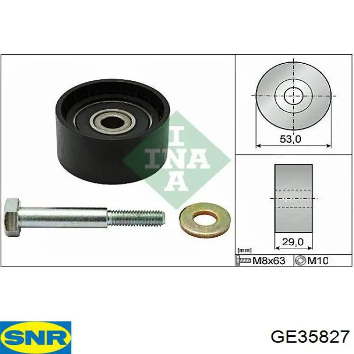 Rodillo intermedio de correa dentada GE35827 SNR