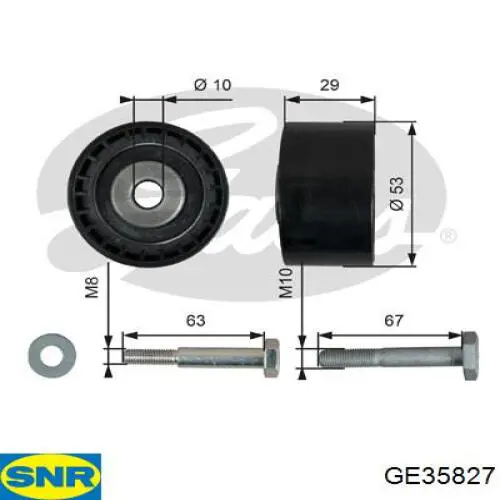 Ролик ременя ГРМ, паразитний GE35827 SNR