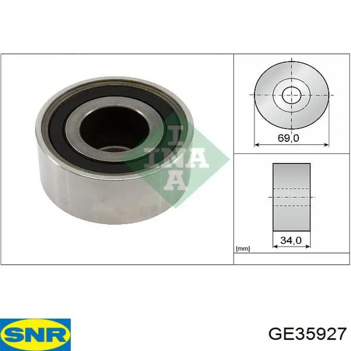Compre GE35927 SNR Rolo parasita da correia do mecanismo de distribuição de gás