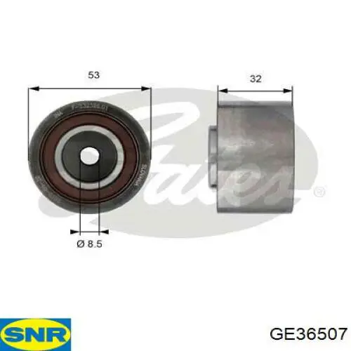 Rodillo intermedio de correa dentada GE36507 SNR