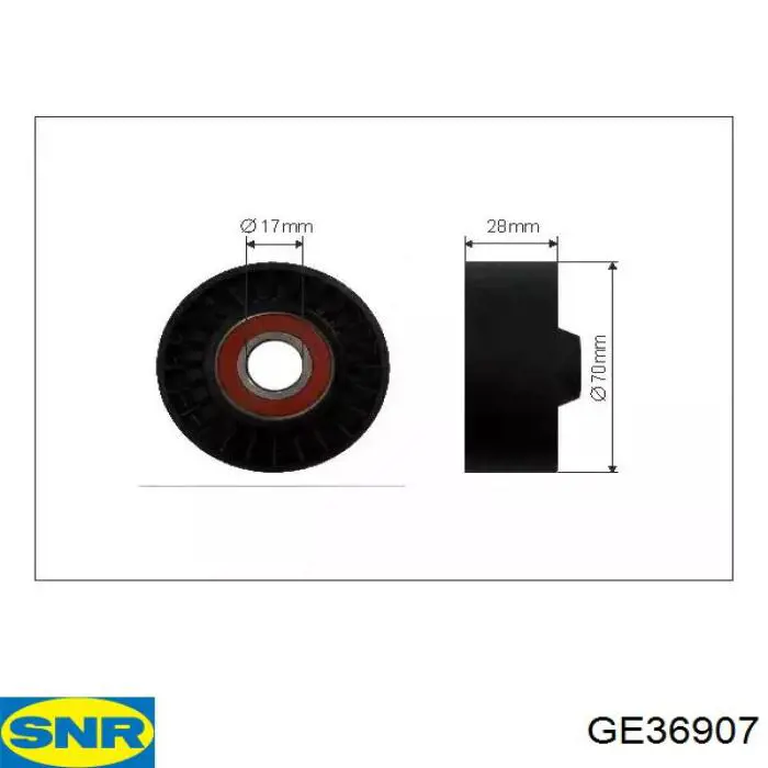 GE36907 SNR Паразитный ведущий ролик