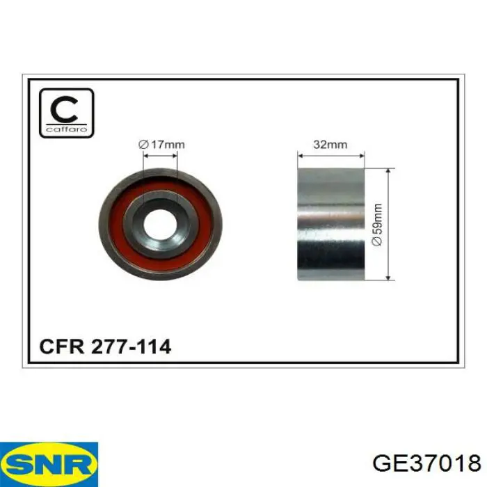 Обводной ролик ремня ГРМ SNR GE37018 цена, от 20.24 USD