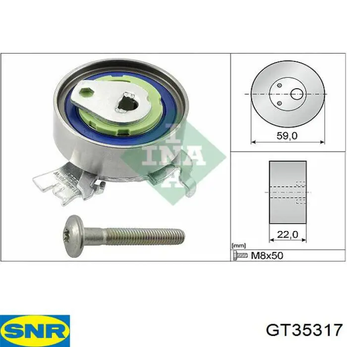 Натягувач ременя ГРМ GT35317 SNR