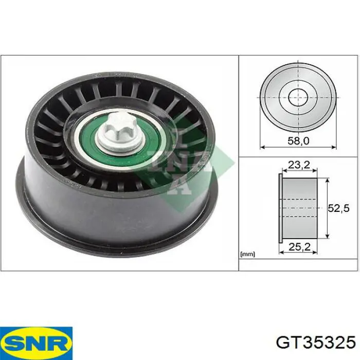 Обводной ролик ремня ГРМ SNR GT35325 цена, от 12.47 USD
