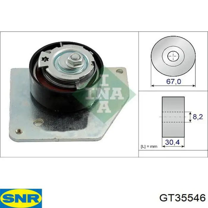 GT355.46 SNR rolo de reguladora de tensão da correia do mecanismo de distribuição de gás