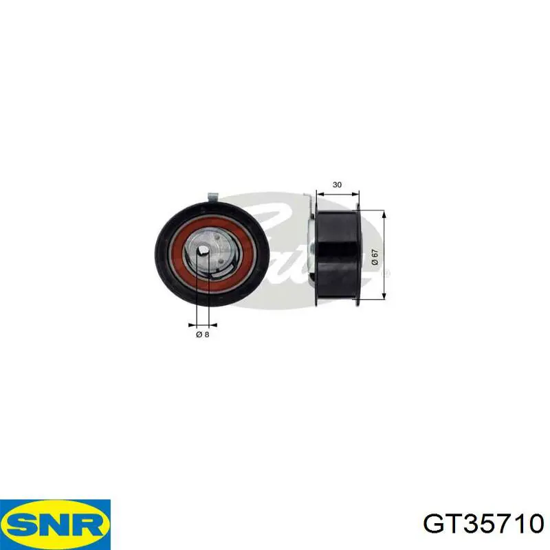 Купить GT35710 SNR Ролик натяжителя газораспределительного ремня
