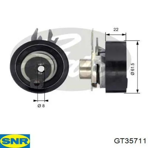 Ролик натяжителя ремня газораспределения SNR GT35711 цена, от 24.08 USD