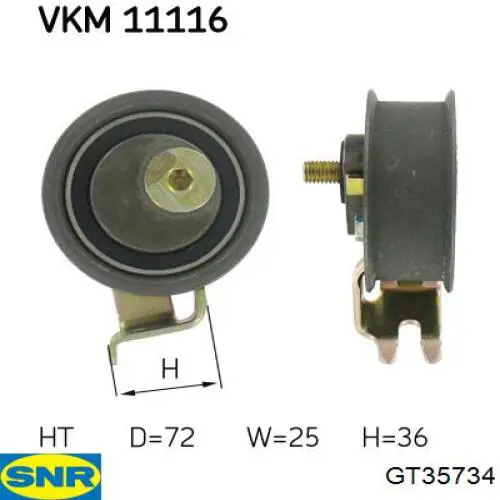 GT35734 SNR ролик грм