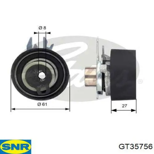 Ролик натяжителя ремня газораспределения SNR GT35756 цена, от 4.91 USD