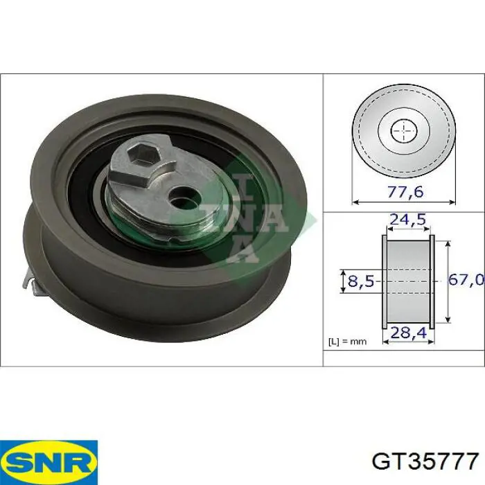 GT35777 SNR ролик грм