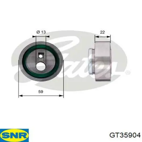 Ролик натяжителя ремня газораспределения SNR GT35904 цена, от 12.15 USD