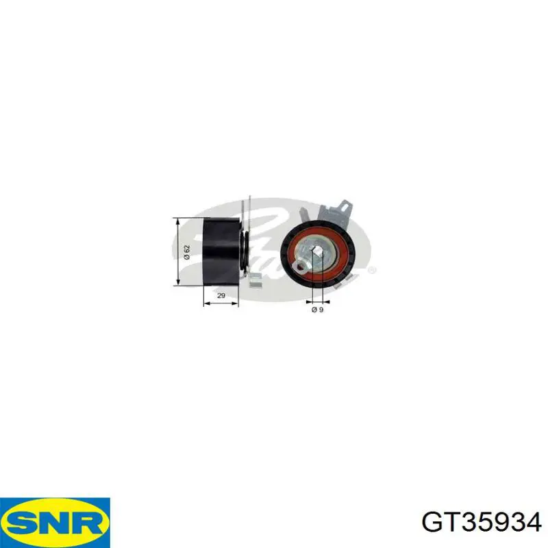 Ролик натяжителя ремня газораспределения SNR GT35934 цена, от 20.50 USD