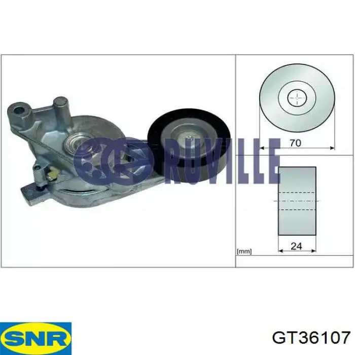 Ролик натяжителя SNR GT36107