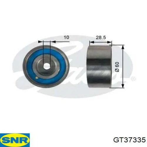 Обводной ролик ремня ГРМ SNR GT37335 цена, от 23.77 USD