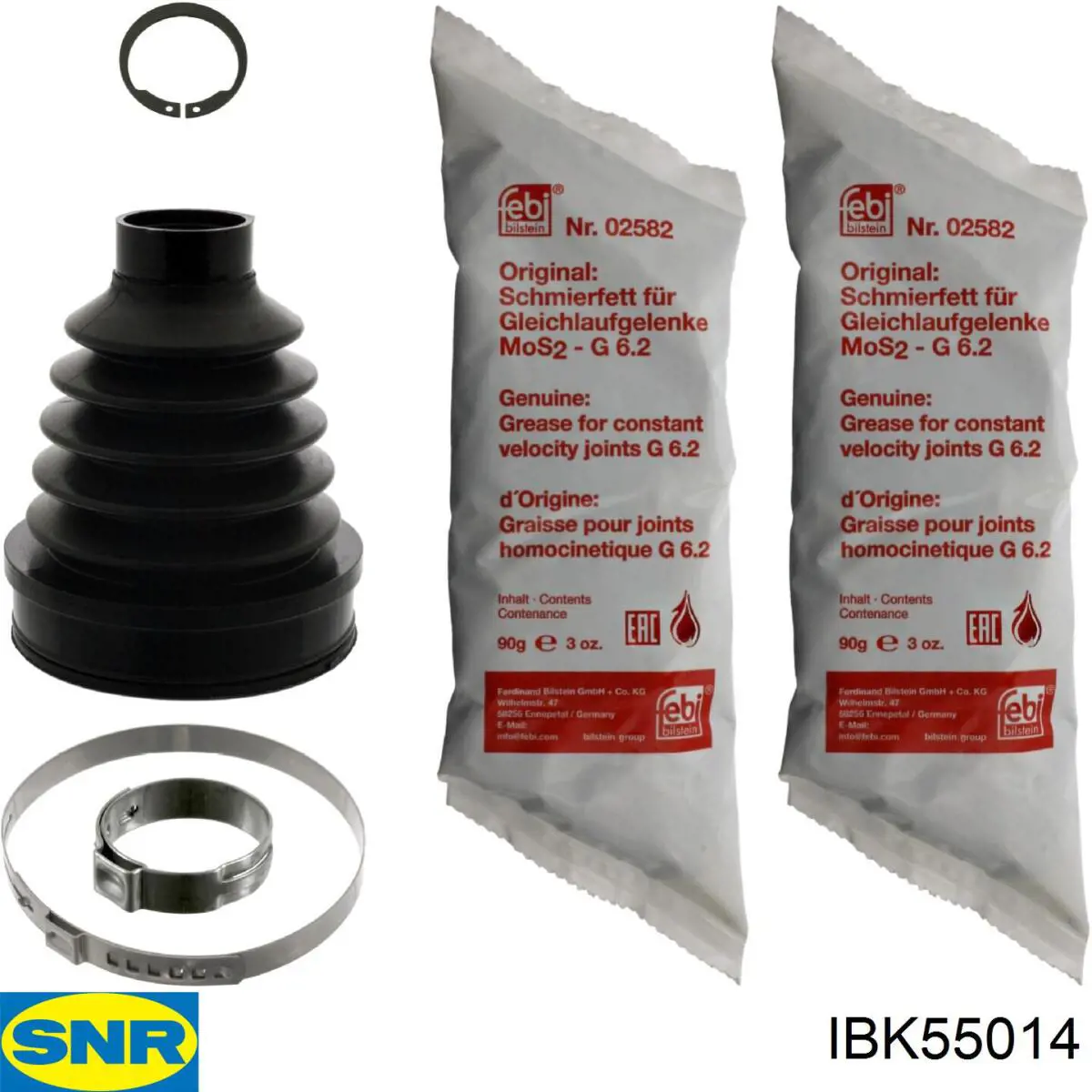 IBK55014 SNR bota de proteção interna de junta homocinética do semieixo dianteiro