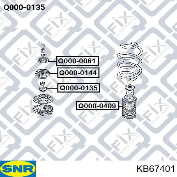 Опора переднего амортизатора KB67401 SNR