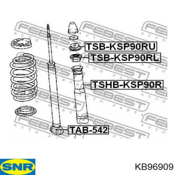 Опора заднего амортизатора SNR KB96909 цена, от 4.73 USD