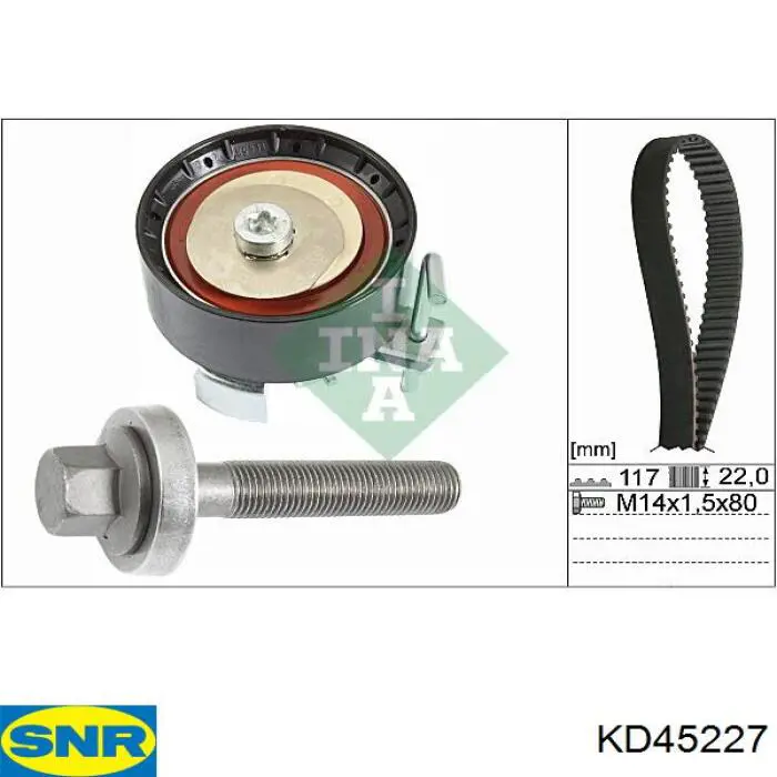 ГРМ ремни, комплект SNR KD45227 цена, от 58.18 USD