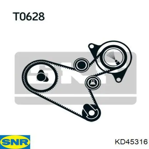 ГРМ ремни, комплект SNR KD45316 цена, от 76.09 USD