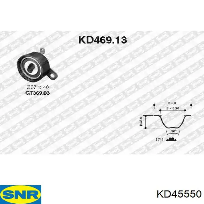 KD45550 SNR Комплект ремня ГРМ