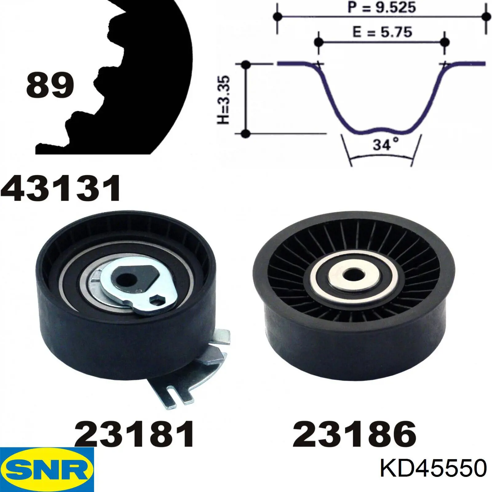 Купить KD45550 SNR Комплект ГРМ