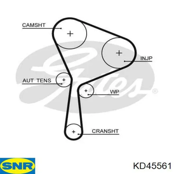 Комплект ГРМ KD45561 SNR