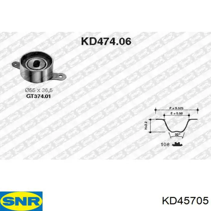 Купить KD45705 SNR Комплект ГРМ