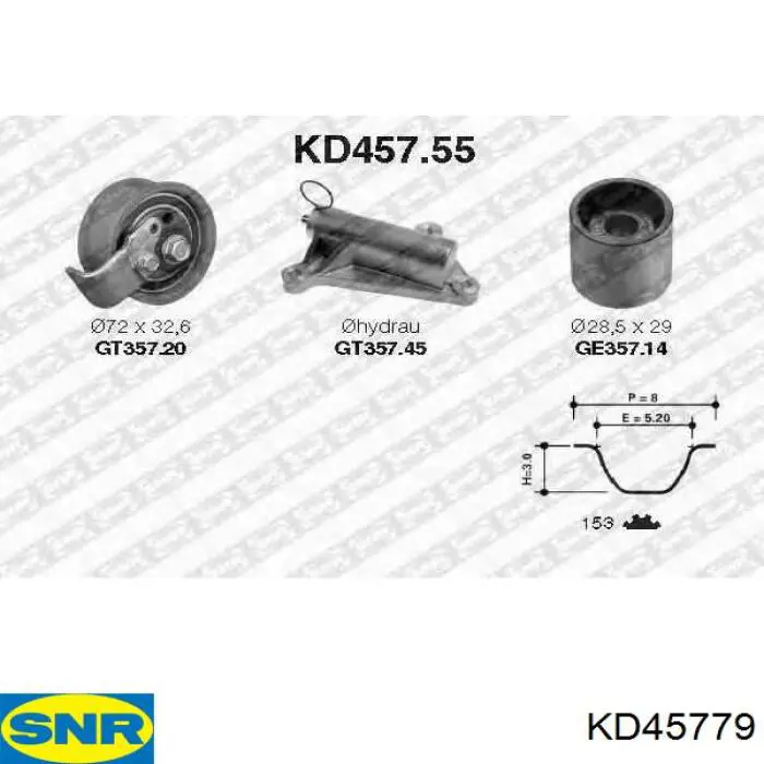 Комплект ГРМ KD45779 SNR