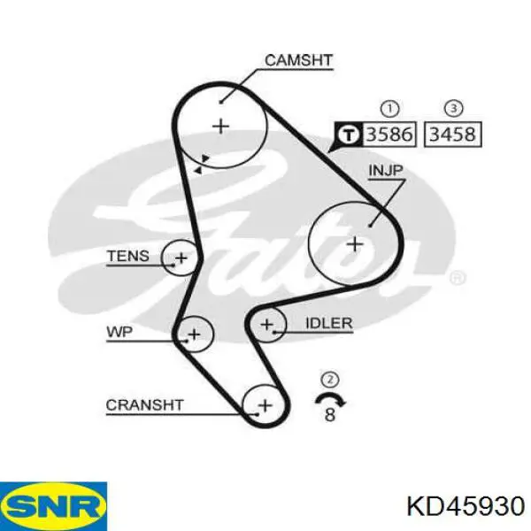 Купить KD45930 SNR Комплект ГРМ