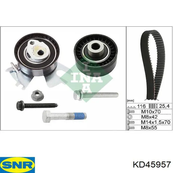 ГРМ ремни, комплект SNR KD45957 цена, от 66.34 USD