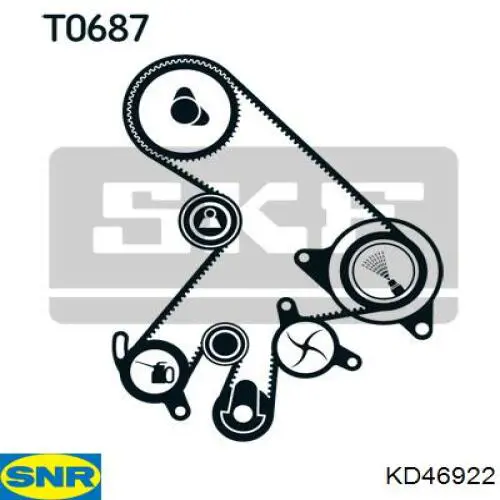 ГРМ ремни, комплект SNR KD46922 цена, от 101.99 USD