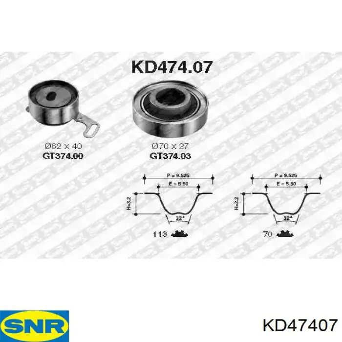 KD47407 SNR комплект грм