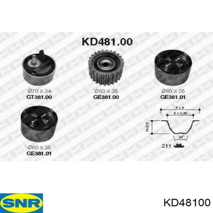 KD481.00 SNR комплект грм
