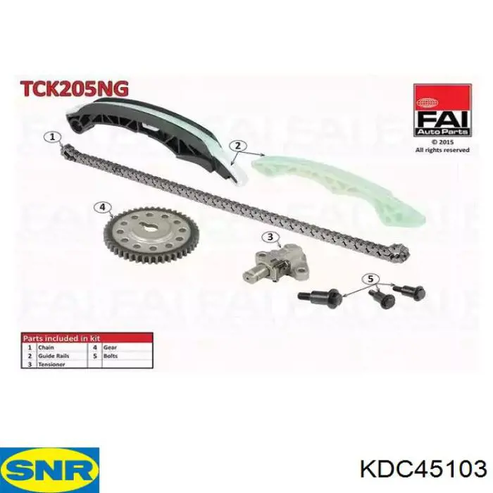 Купить KDC45103 SNR Набор цепи грм